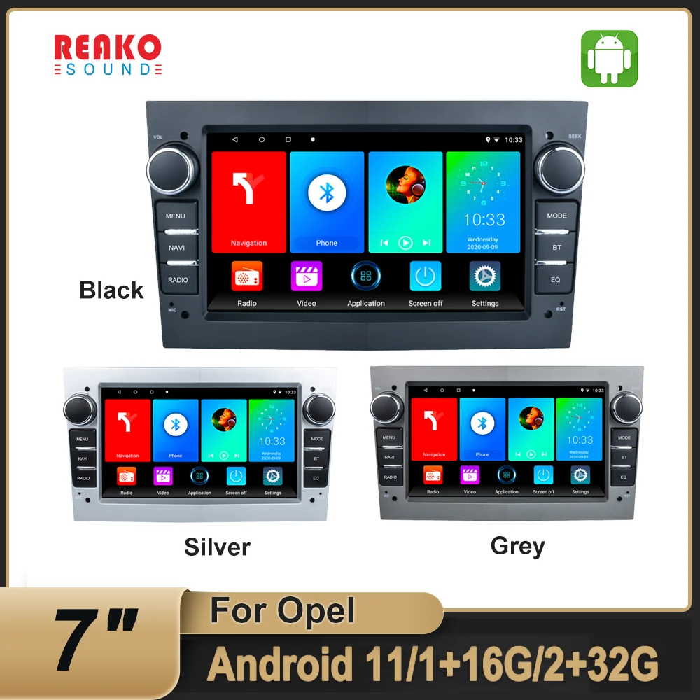 

Автомагнитола REAKO, 2 Din, Android 11, мультимедийный плеер, автомобильное радио, GPS для Opel Astra J H Vauxhall Vectra Antara Zafira B Corsa
