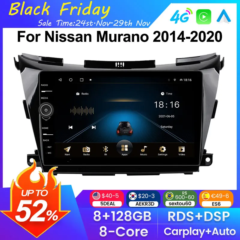 

Android 11 8 + 128G QLED экран для Nissan Murano 3 Z52 2014 - 2020 автомобильное радио мультимедийный видеоплеер Carplay + Авто WIFI 4G RDS DSP