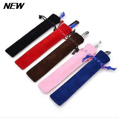 

5Pcs Thicker Pen Case With Rope For Rollerball /Fountain/Ballpoint Pen Velvet Pen Pouch Holder Single Pencil Bag