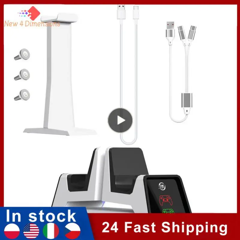 

For Ps5/ps5 Elite Handle Docking Station Safe And Reliable Magnetic Charging Dock Stand With Led Indicator Time Saving