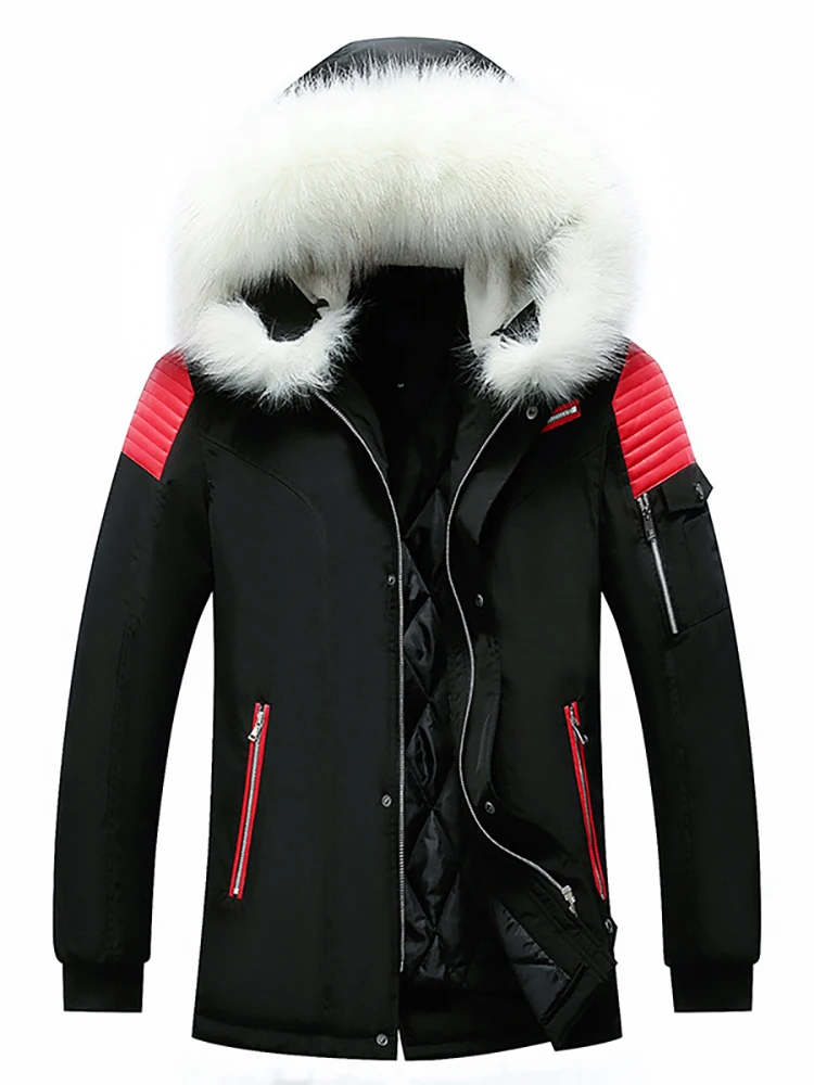 New 2022 Men Winter Thick  Parkas Outwear Fur Collar Fashion Thicken Warm Jackets Casual High Quality Large Size 4XL Male Coat