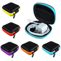 eva portable square pocket hard case storage bag for headphone earphone earbuds tf sd card cable accessories 7 5cm7 5cm2 6cm