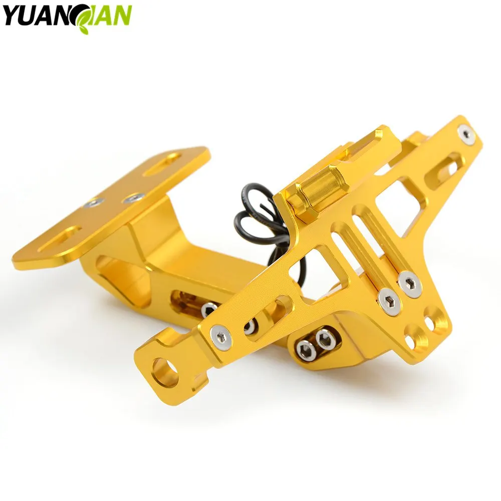 

Motorcycle Adjustable Angle Aluminum License Number Plate Frame Holder Bracket For Ducati 848 / EVO 2007 - 2013 Wing Scrambler