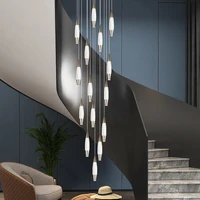 led modern chandelier for villa stair chandelier living room lamp dining room ceiling chandelier kitchen acrylic chandelier