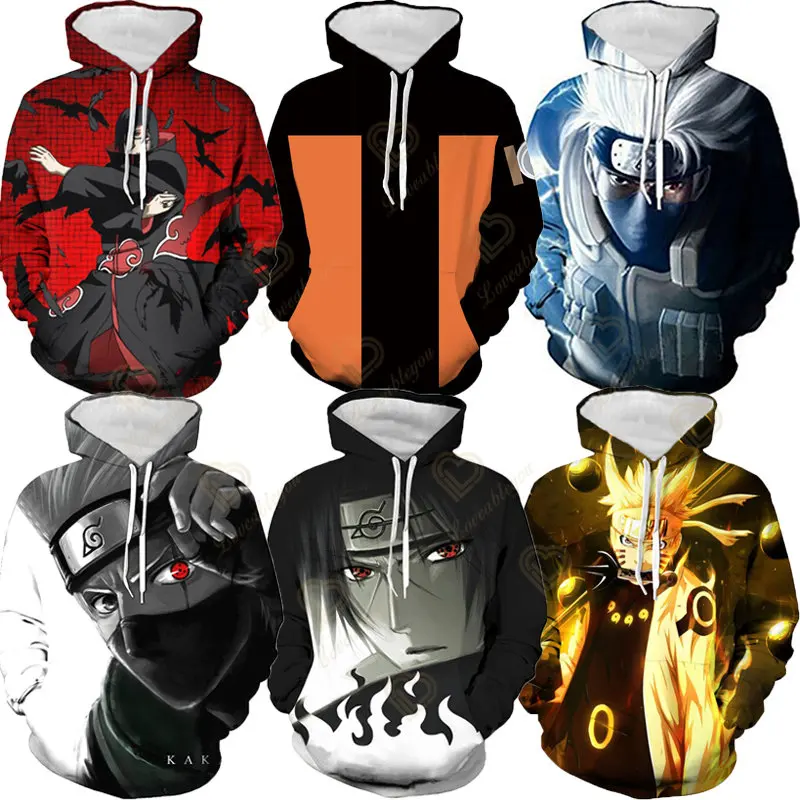 

Children's Anime Naruto Ninja Hoodie 3D Printed Sweatshirt Pullover Boys and Girls Children Long Sleeved Sweatshirt Street Wear