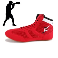 2022 summer mesh breathable lightweight mens wrestling shoes professional boxing shoes fashion high top sneakers size 36 45