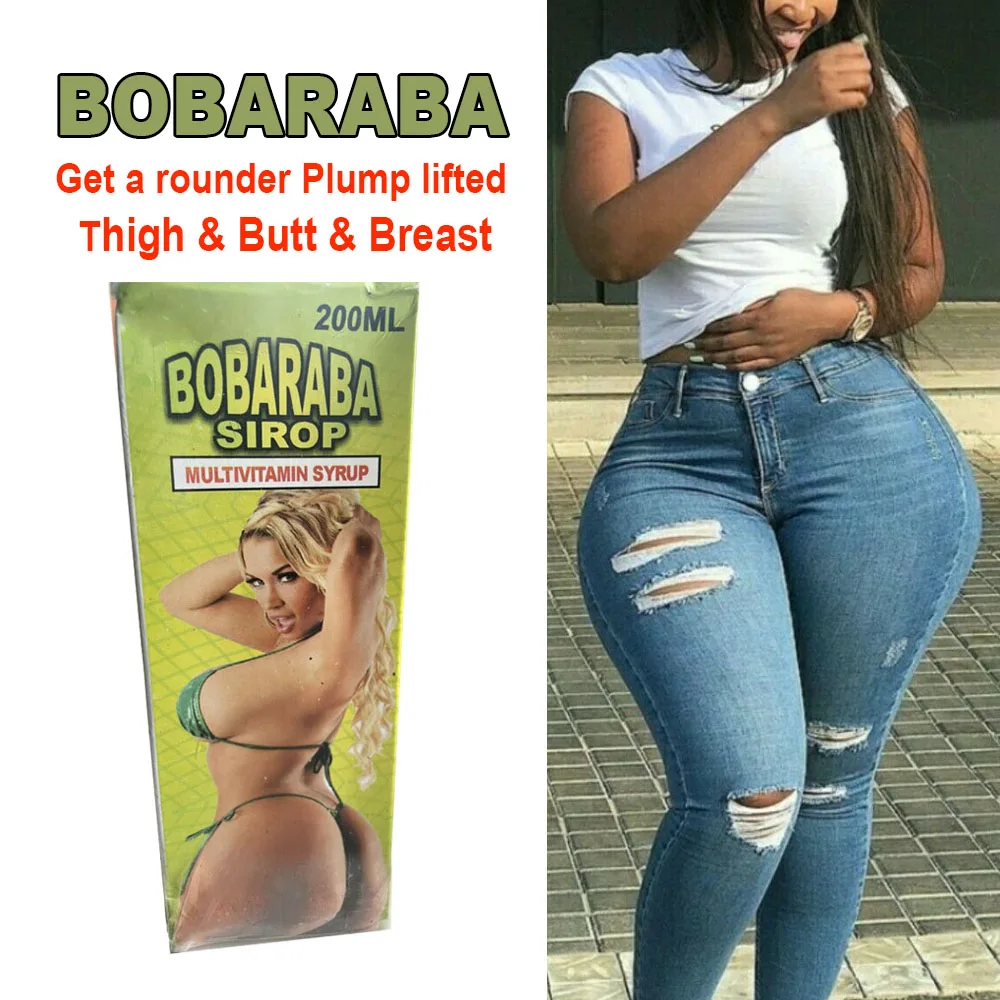 

BOBARABA MULTIVITAMIN Butt And Hips Thigh Breast Enlargement Syrup Healthy Appetite Weight Gain Lift Firm Large Butt Plump200ML