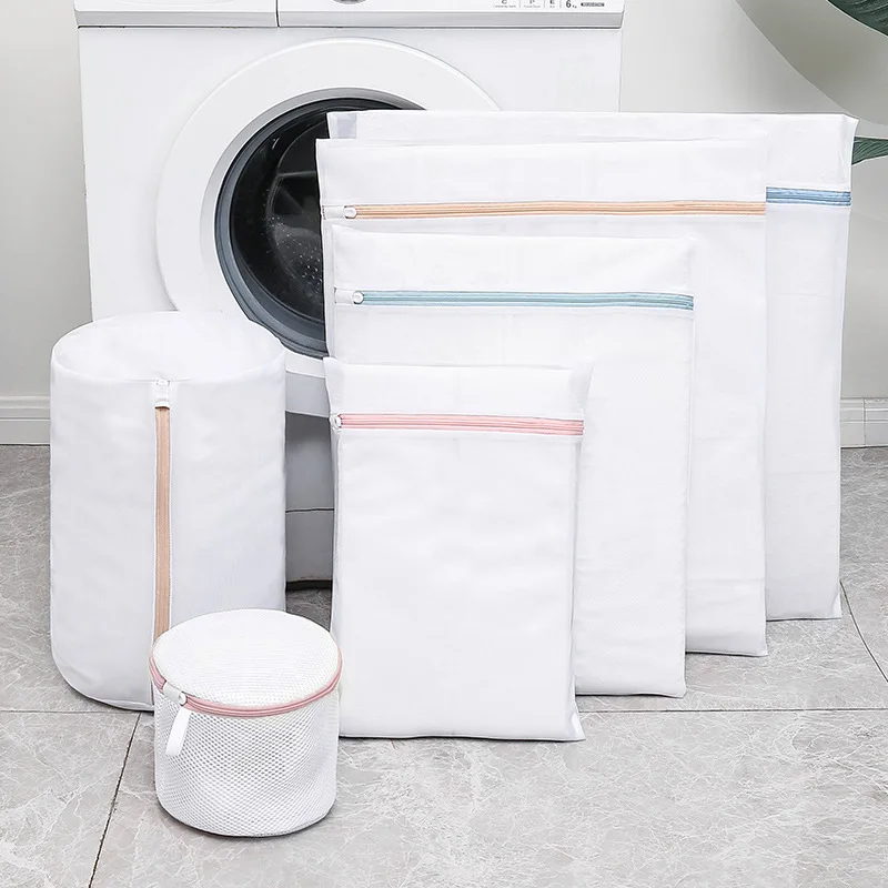 

Washing Machine Laundry Bag Set Macaron Color Thickened Fine Mesh Laundry Care Bag Portable Travel Clothes Organizer