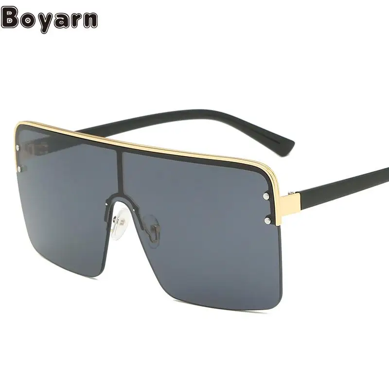 

Boyarn Cross Border Steampunk New One-piece Large Frame Gradient Sunglasses Men's And Women's Personality Trend Versatile E