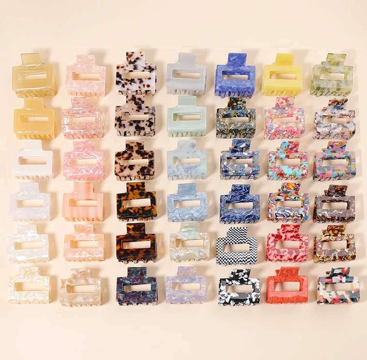 Ful Tortoise Shell Korean Style Acetate Hair Accessories For Women Girls Grab Small Size Acetate Hair Clips 880027