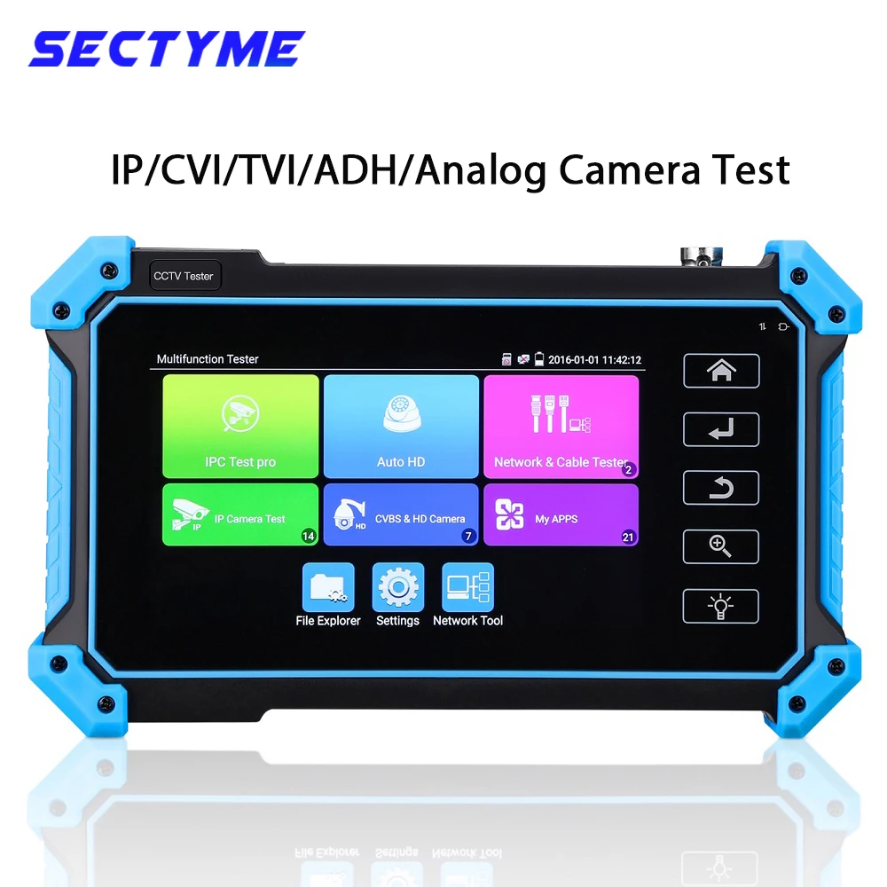 Sectyme 4K CCTV Camera Tester 8MP AHD CVI TVI CVBS IP Camera HD Display Video Monitor 5 Inch IPS Touch Screen IPC Tester Tool