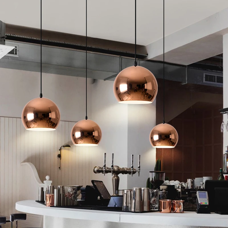 

35CM Modern Post-Modern Rose Gold Pated Warm Chandelier Dining Room Bedroom Living Room Iron Simple Coffee Shop Lamps Hot Sale