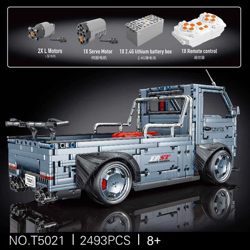 

With PF 2493PCS Off-Road Vehicle SUV Pickup Truck Building Blocks City Bricks Set Model Children Toys Kids Birthday Gifts