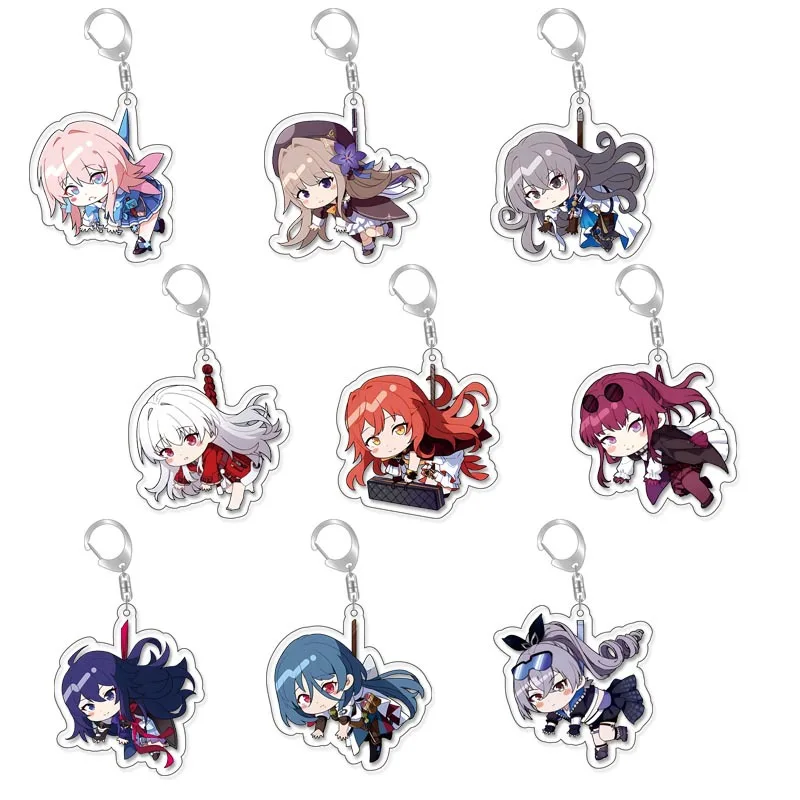 

Game Honkai Star Rail Dan Heng March 7th Himeko Cosplay COSTUME Acrylic Key Chain Keychain Pendant Prop Accessories Xmas Gift