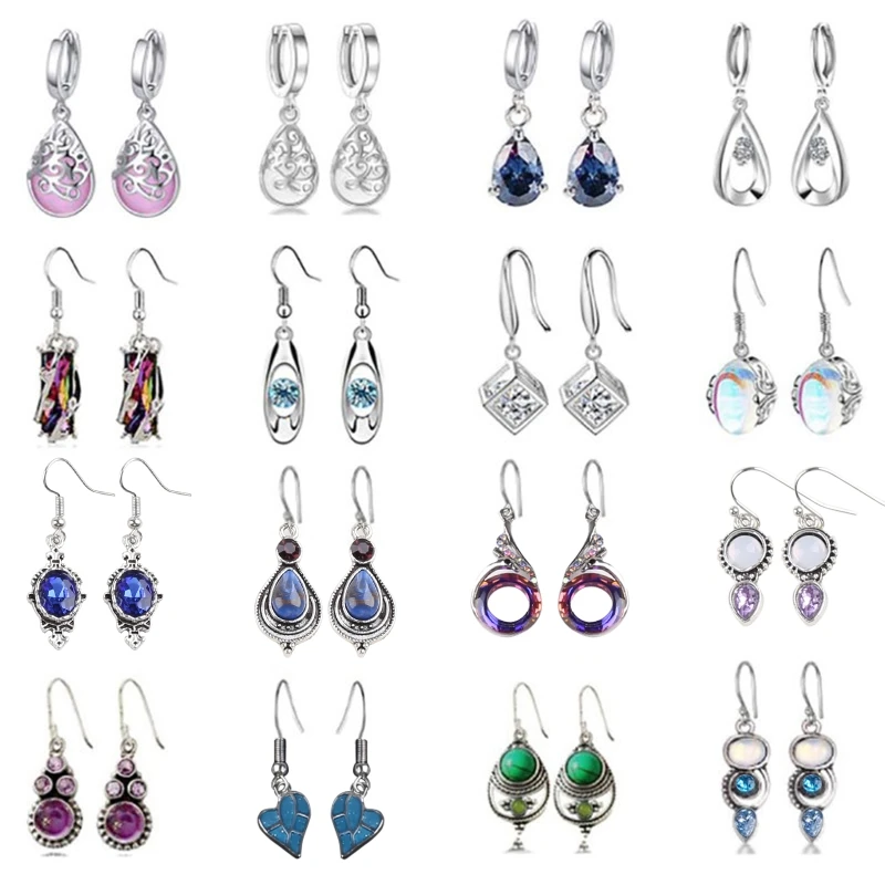 

Colorful Cute Mini Alloy Opal Drop Earrings Lightweight Accessories