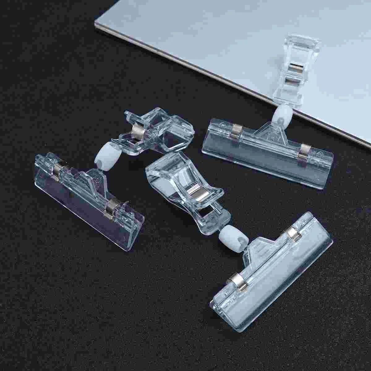 10 шт. пластиковые прозрачные зажимы для бирок