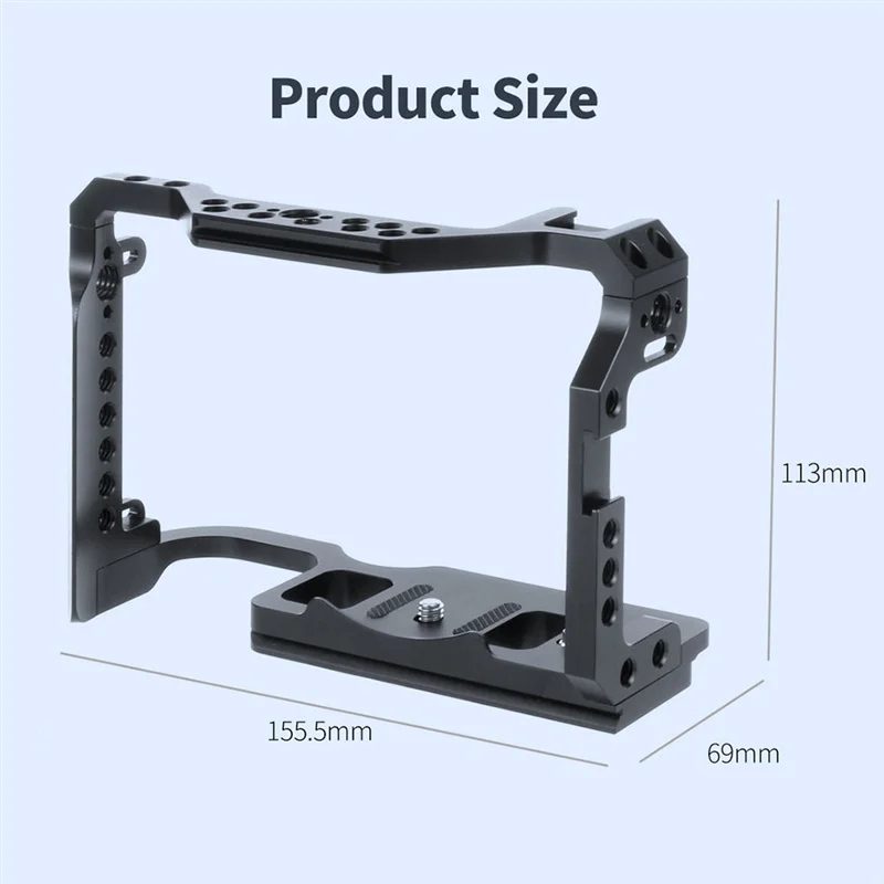 Camera Cage for Eos- R5 R6 Aluminum Alloy Small Rig Protective Cover Video Stabilizer Mount