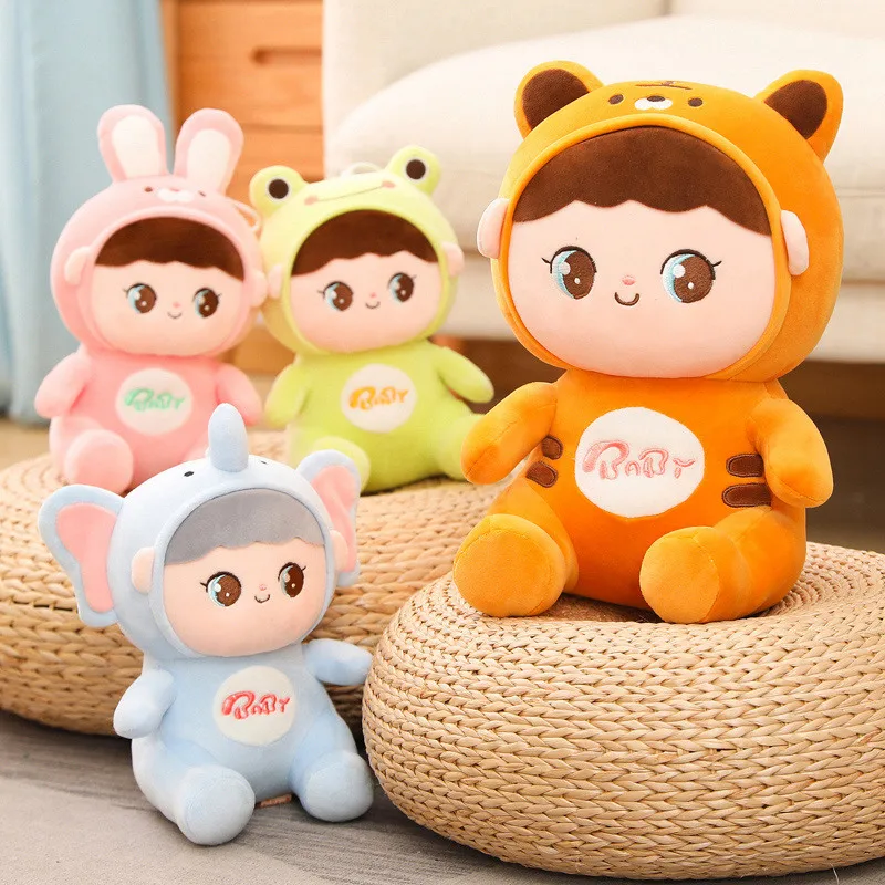 

20-40CM Kawaii Plush Baby Doll Baby Cosplay Rabbit Tiger Frog Elephant Animal Doll Soft Baby Appease Toys For Kids Infant Gifts