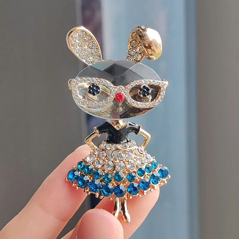 Женская Винтажная брошь в виде кролика