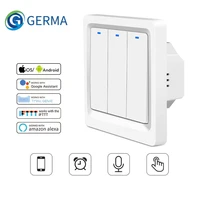 germa tuya wifi eu push button panel wall smart light switch no neutral wire required work alexa google home smart life app