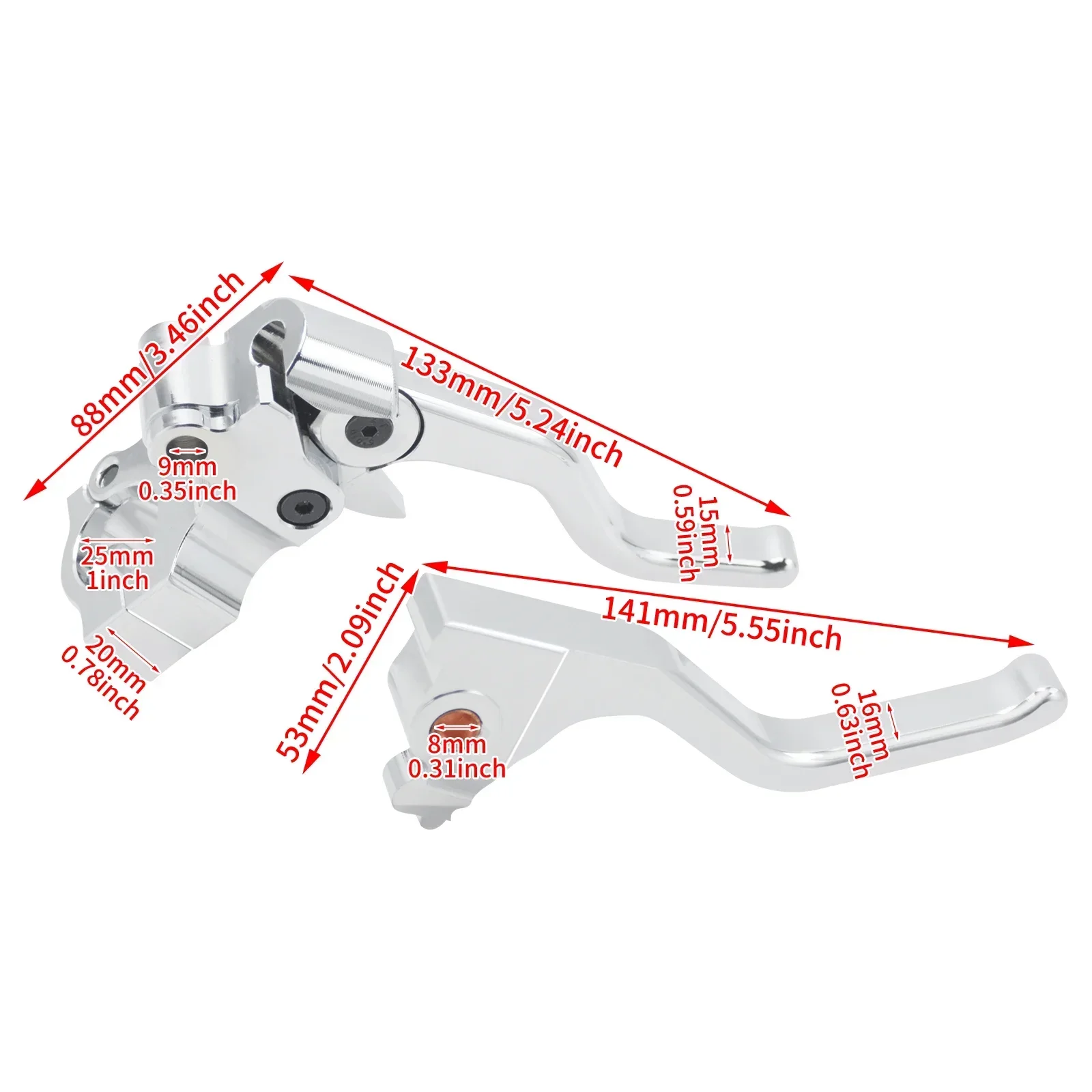 Мотоциклетные короткие рычаги тормозной муфты 1 дюйм 25 мм руля для Harley Sportster XL 883