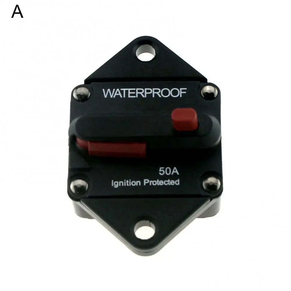 

50 100 150 200A Car Vehicle Circuit Breaker 12 24V Fuse Manual Reset Car Circuit Breaker Car Audio In-Line Automatic Recovery
