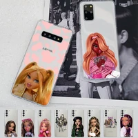 lovely doll bratz phone case for samsung a51 a52 a71 a12 for redmi 7 9 9a for huawei honor8x 10i clear case