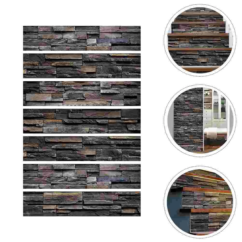 

Wall Sticker Adhesive Self 3D Brick Tile Tiles Decal Stone Diy Vinyl Stickers Murals Restaurant Renovation Splashback Covering