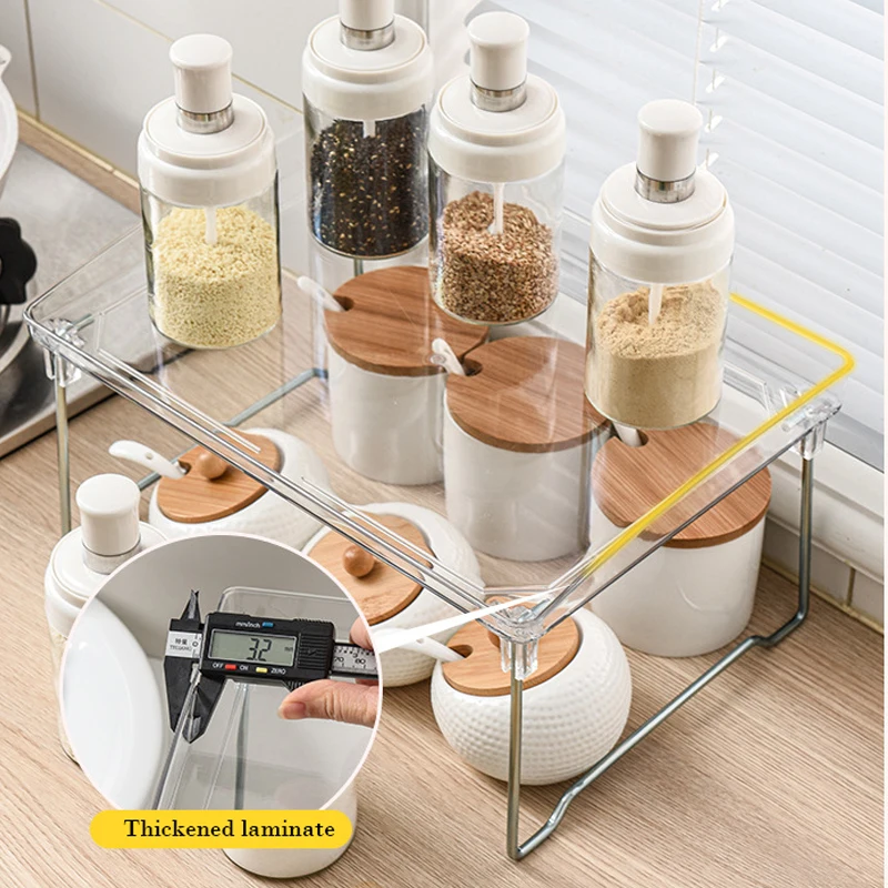 stackable kitchen desktop storage rack bathroom storage rack cabinet layered storage rack office folding finishing rack free global shipping