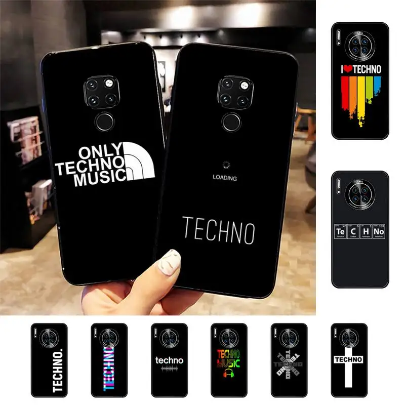 

Techno Music Phone Case for Huawei Mate 20 10 9 40 30 lite pro X Nova 2 3i 7se