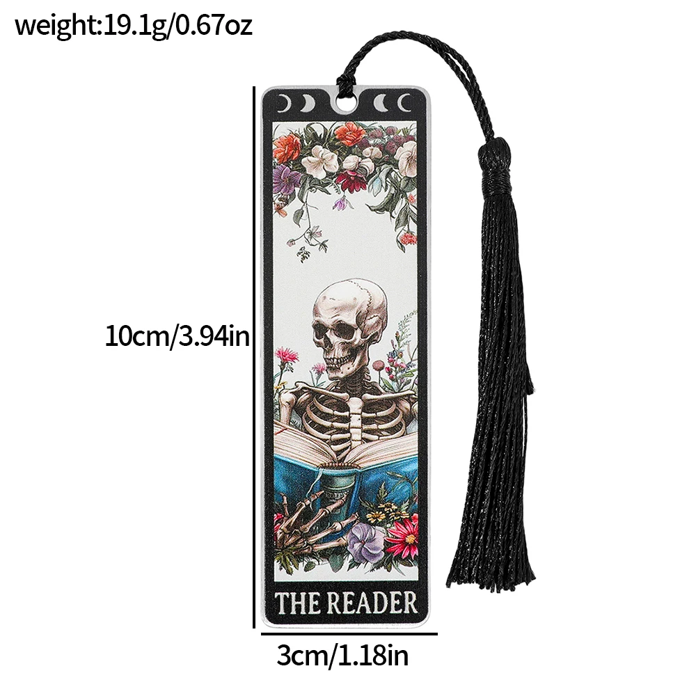 Металлическая закладка с черепом