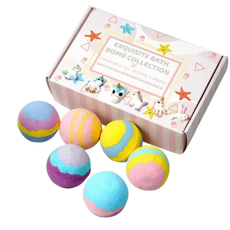 

NEW2023 Bath Bombs Gift Set 6 Pieces Christmas Bath Bombs Fizzy Balls With Surprise Toys Handmade Bubble Bathing Bombs For Women