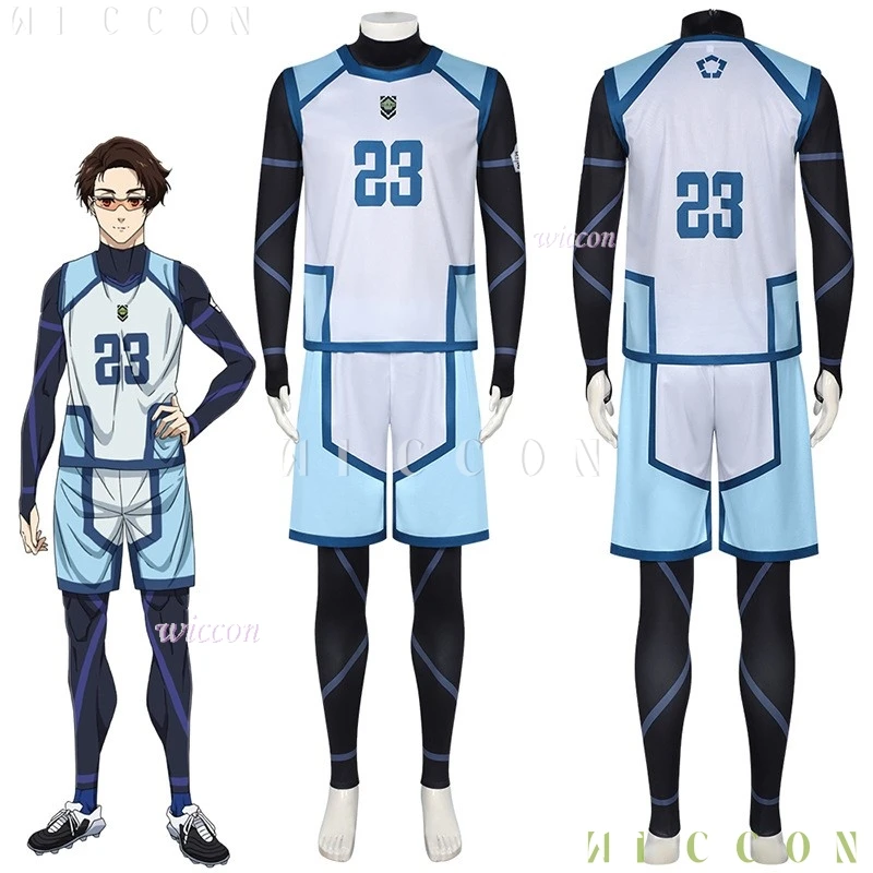 Комбинезон для косплея Blue Lock S2 топы из 2 предметов шорты комплект костюмов Chigiri Hyoma