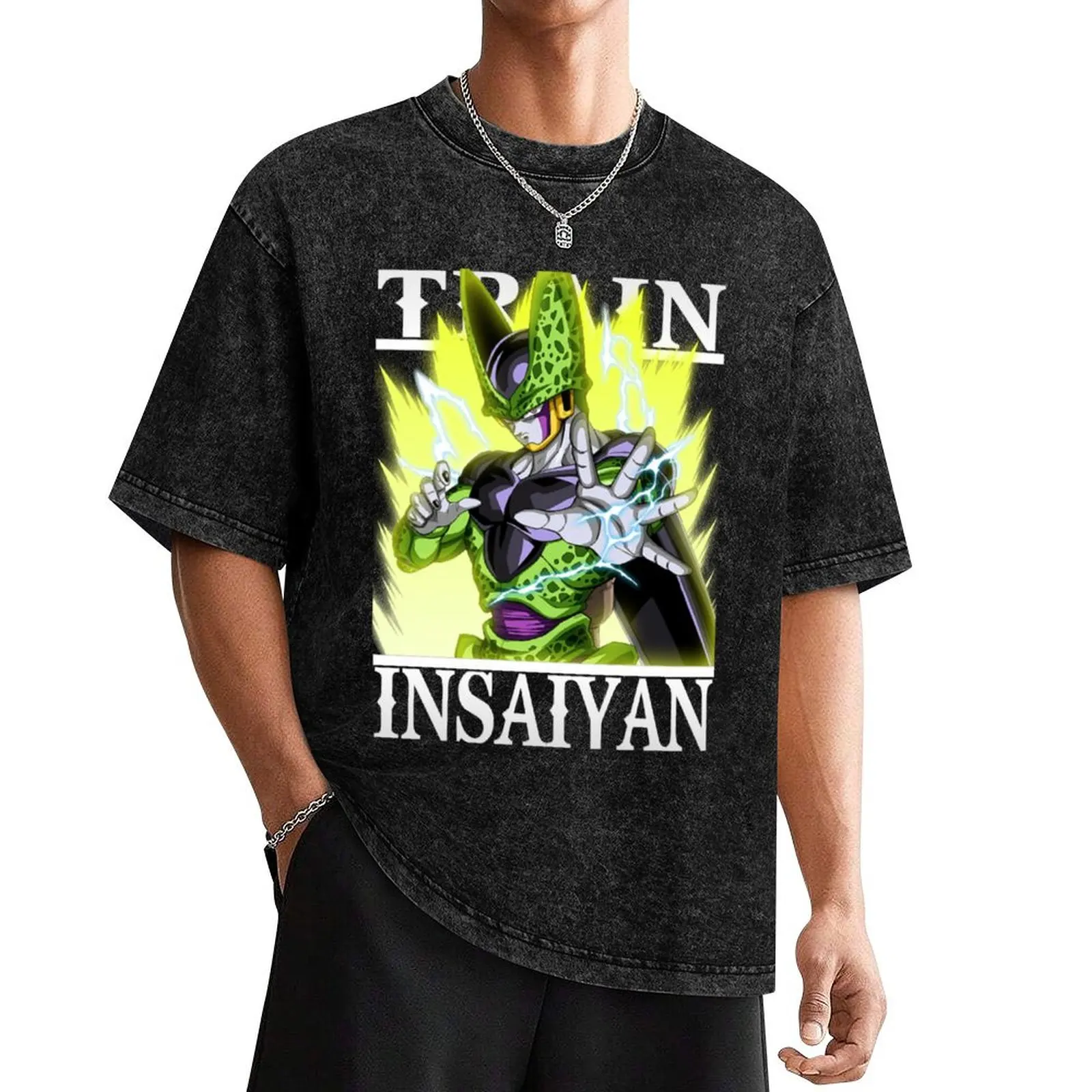 Футболка Train Insaiyan Super Perfect Cell DB/DBZ/DBGT/DBS винтажные футболки забавные подарки мужская