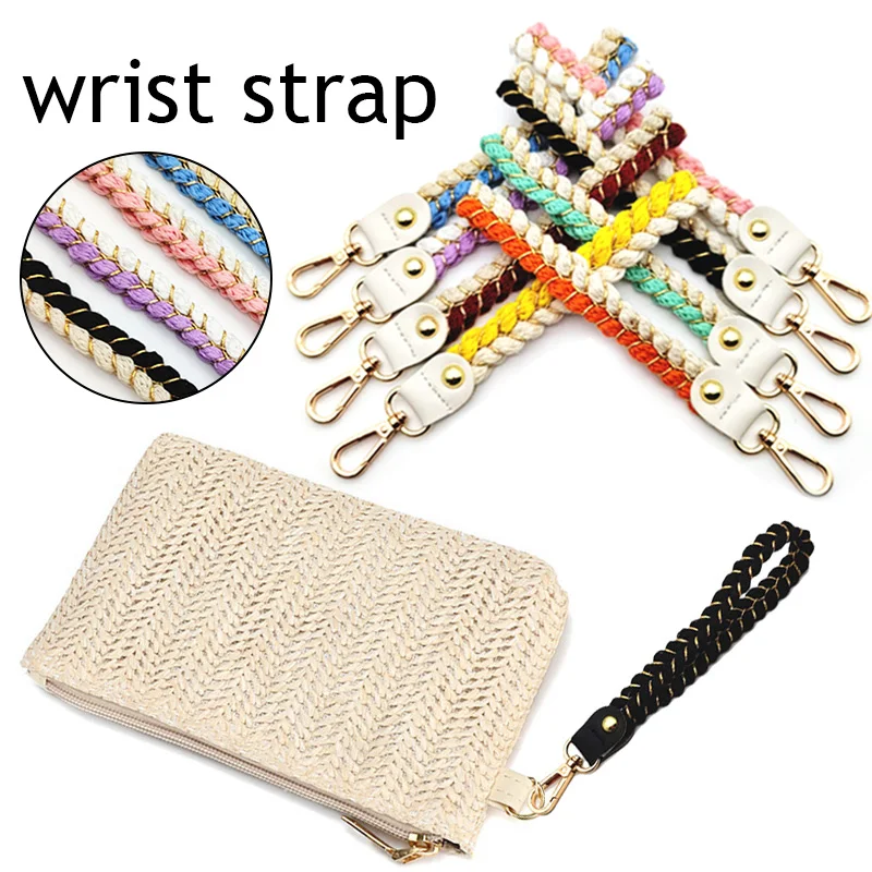 

1.5x23cm Short Bag Strap Handbag Decoration Pendant Bag Handle Bag Narrow Webbing Belts Key Short Strap Cotton Wrist Belt
