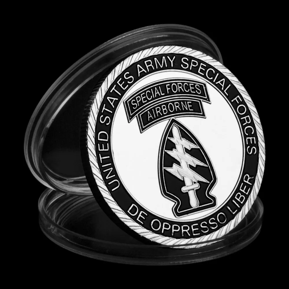 Коллекционная Посеребренная сувенирная монета спецназ армии США коллекционная