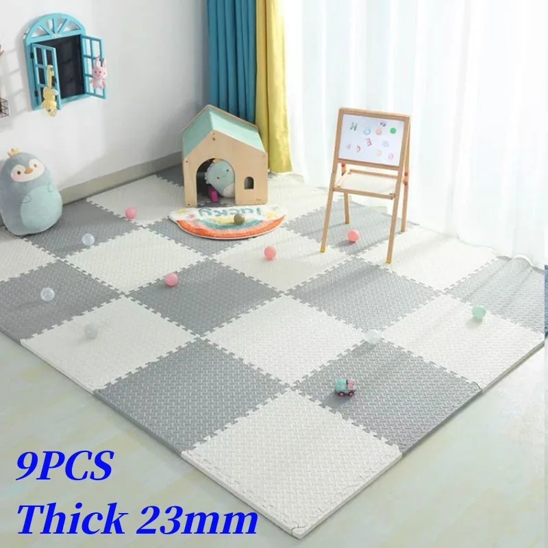 Baby Playmat Thicken 23mm Baby Game Mat 9PCS Play Mats 30x30cm Game Mats Play Mat Tatame Floor Mats Puzzle Mat Baby Foot Mats