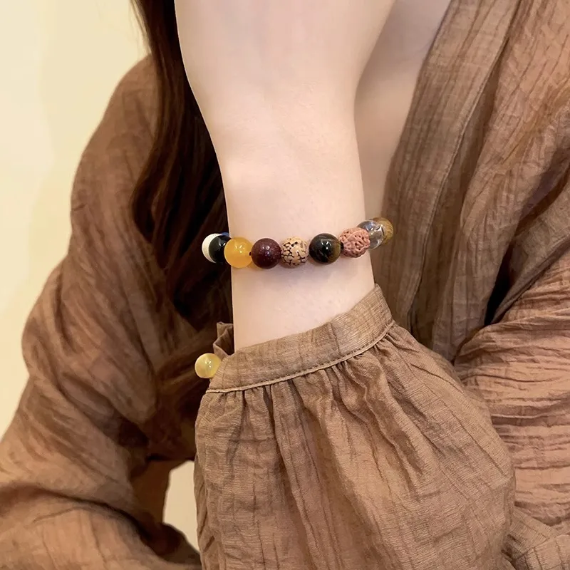 Натуральный 18-сезонный буддийский браслет Бодхи из натуральных бусин эластичные