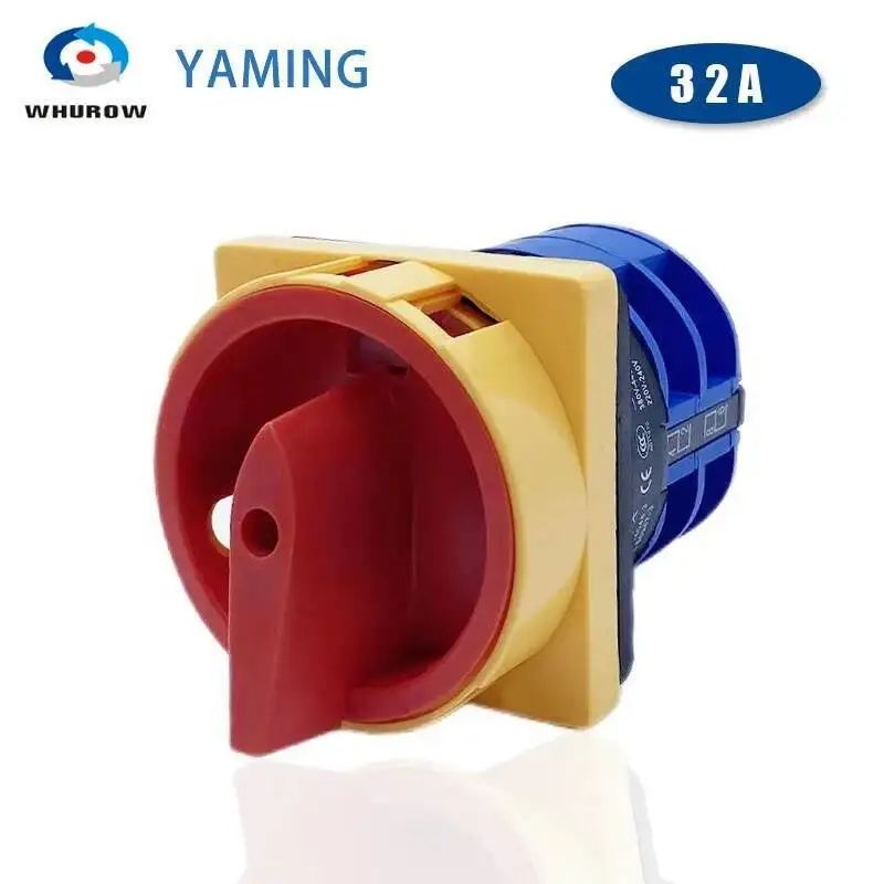 LW26GS-32/04-2 поворотный Кулачковый выключатель 2-позиционный навесной замок 690 В 32 А 2-полюсный универсальный переключатель Серебряный контакт YMW26