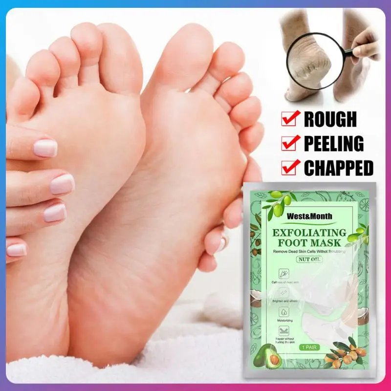 

2022 New Exfoliating Foot Masks Argan Oil Pedicure Exfoliation Scrub Feet Mask Remove Dead Skin Heels For Foot Spa Foot Patch