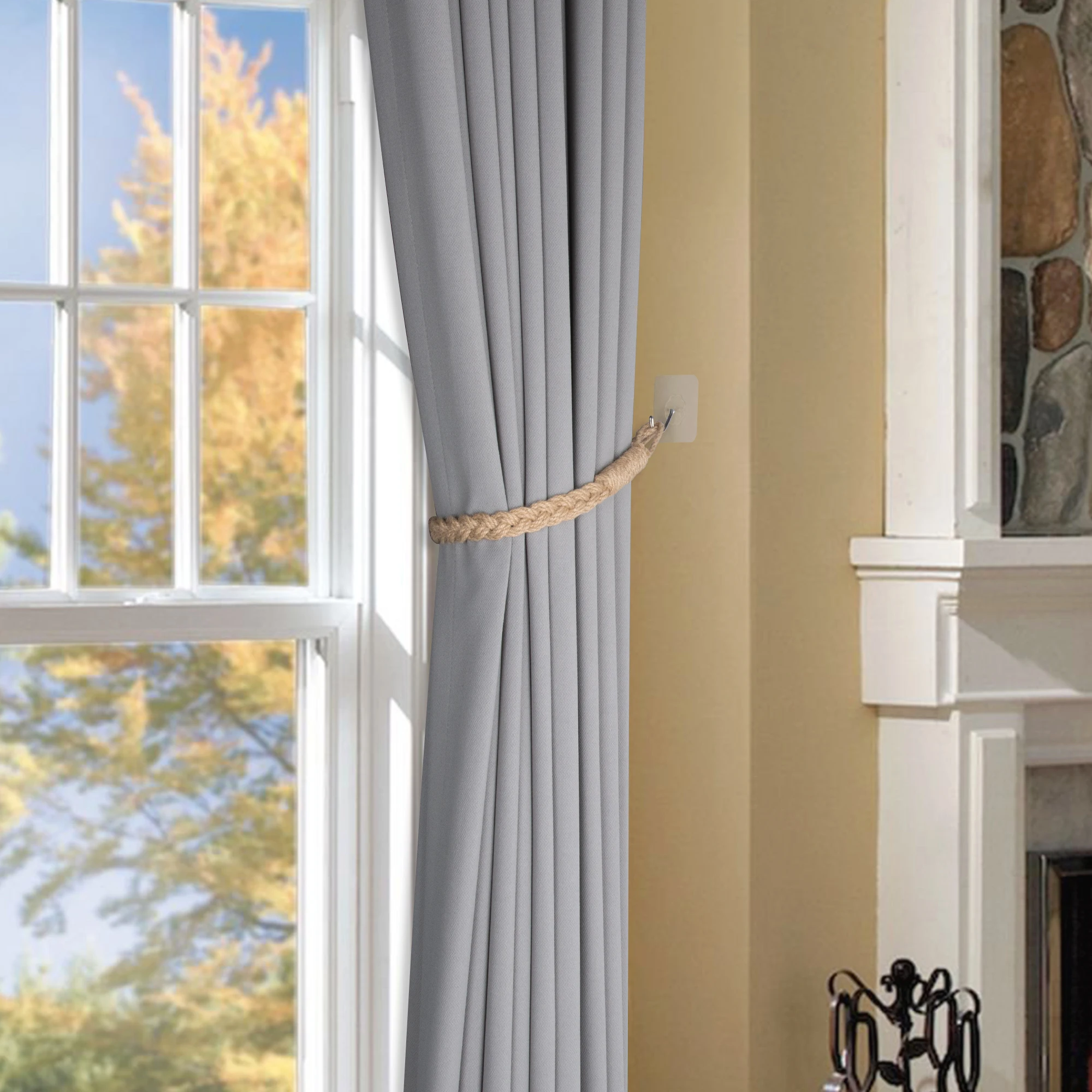 Макраме занавески подхваты пеньковая веревка плетение украшения дома