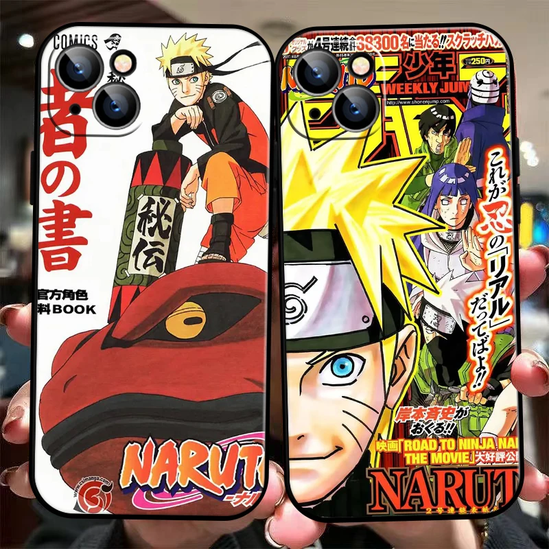 

Japan NARUTO Anime Phone Case For Funda iPhone 11 12 13 Pro Max 12 13 Mini X XR XS Max SE 2020 6 7 8 Plus Liquid Silicon Coque