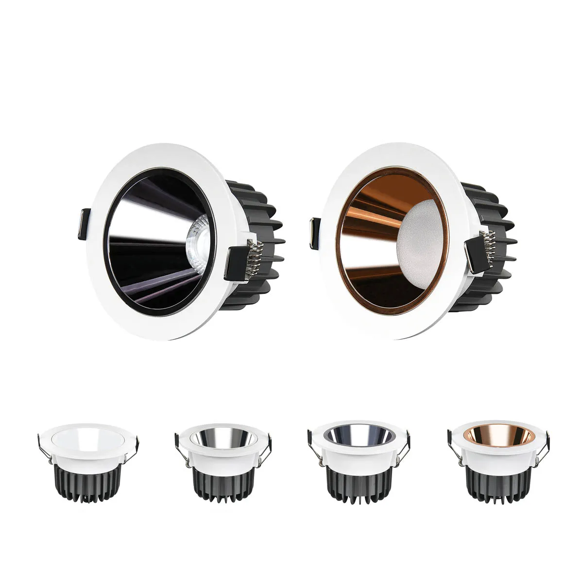 

IP64 Waterproo, встраиваемые антибликовые COB светильники с регулируемой яркостью, 9 Вт, 12 Вт, 15 Вт, светодиодное освещение для помещений