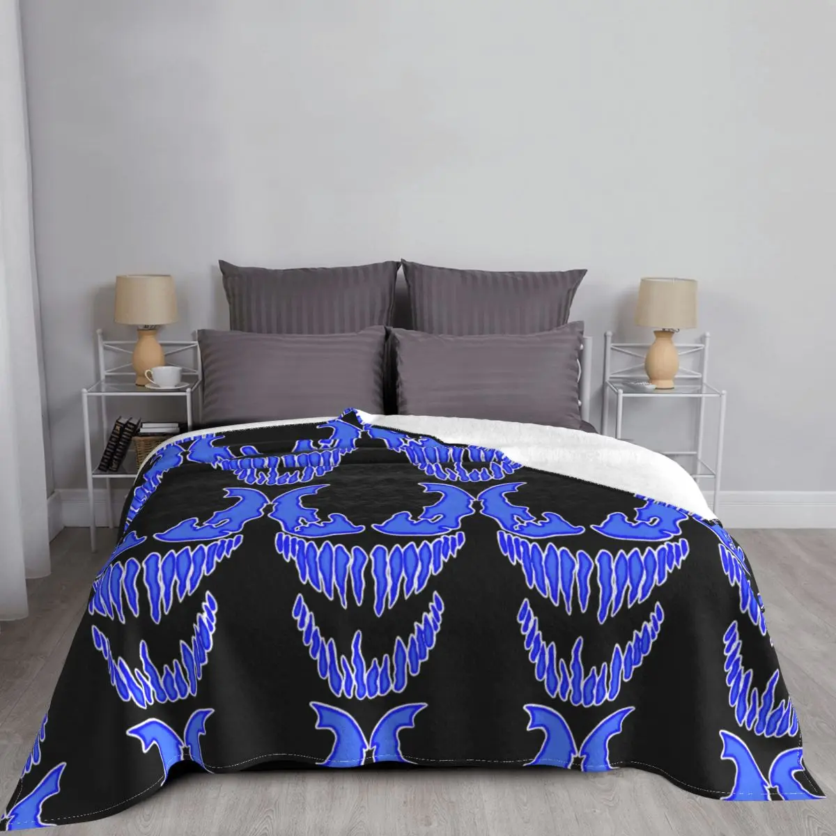 Голубое одеяло Фланелевое всесезонное милое ультрамягкое покрывало для