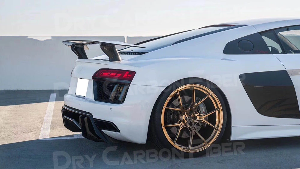 Сухой спойлер из углеродного волокна для заднего диффузора губ Audi R8 V8 V10 2017-2020