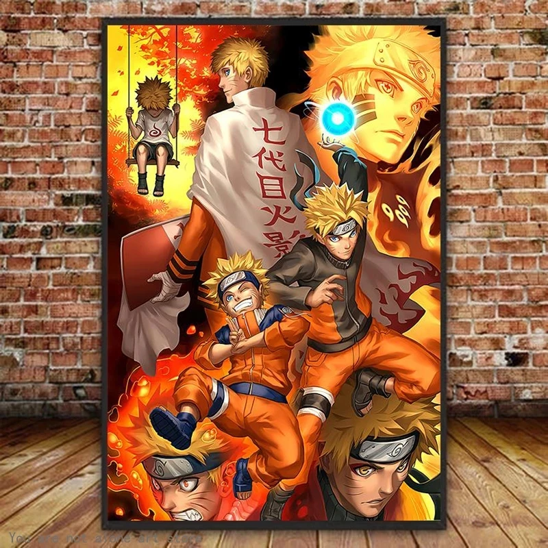 

Naruto Classic Japanese Anime Comic Character Poster Canvas Painting Wall Art Print Pictures Internet Cafe Boy Room Home Decor
