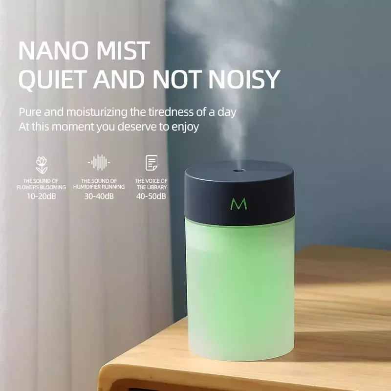 

NEW2023 Home Air Humidifier Mini Ultrasonic Aroma Diffusers Portable Car Air Purifiers USB with LED Lights Essential Oil Atomize
