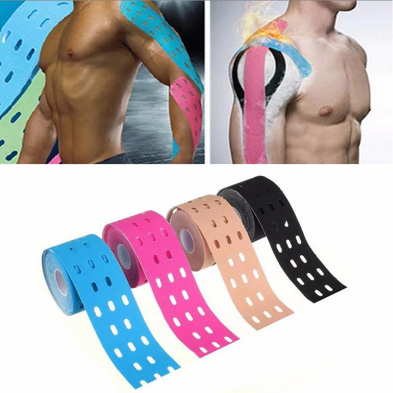 

Кинезиологическая лента 5 м для ухода за мышцами, эластичная физиотерапевтическая клейкая лента для поддержки мышц, снятия боли при растяже...