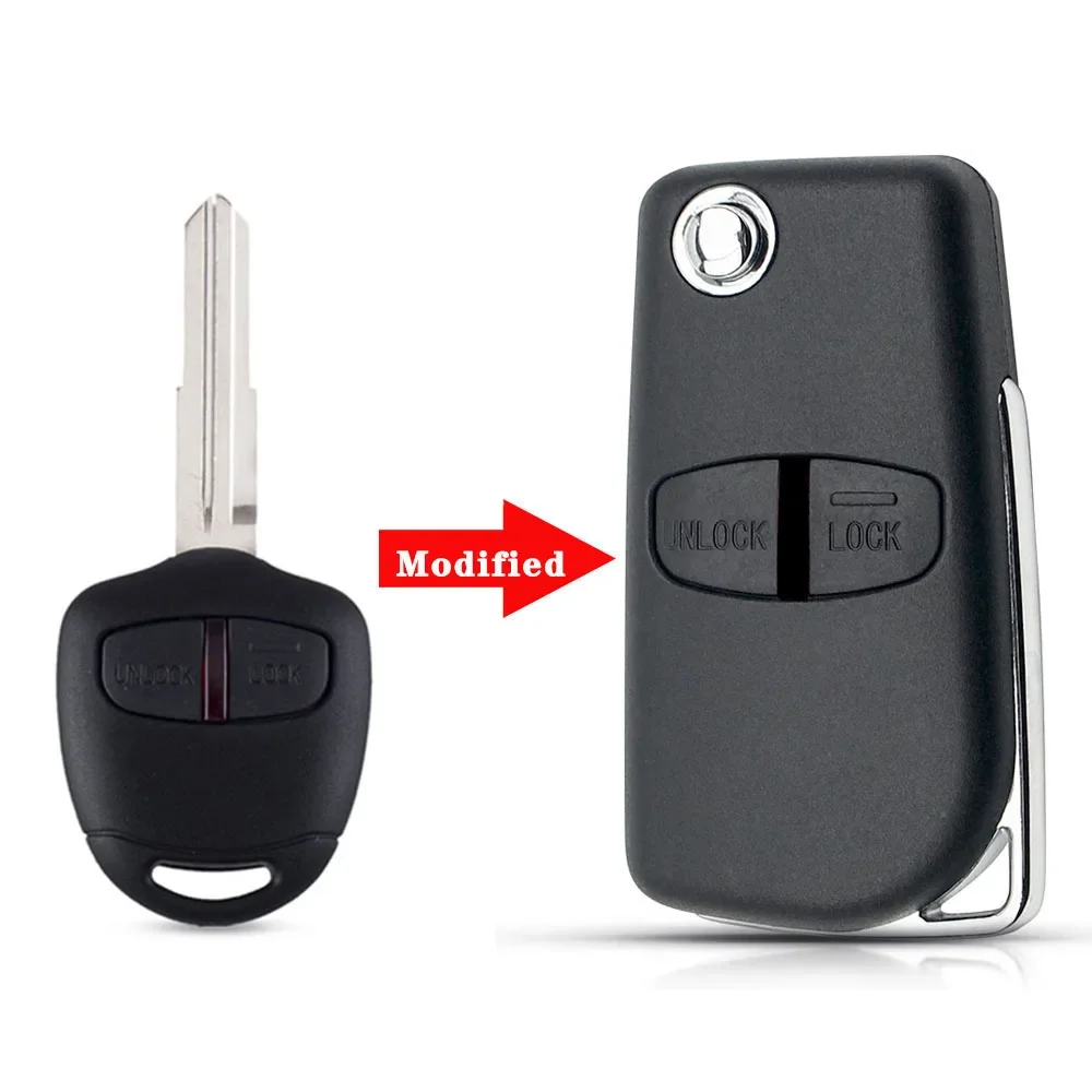 KEYYOU 2/3 BT левое/правое лезвие модифицированный дистанционный автомобильный чехол для ключей чехол Fob для Mitsubishi Lancer Evolution Grandis Outlander