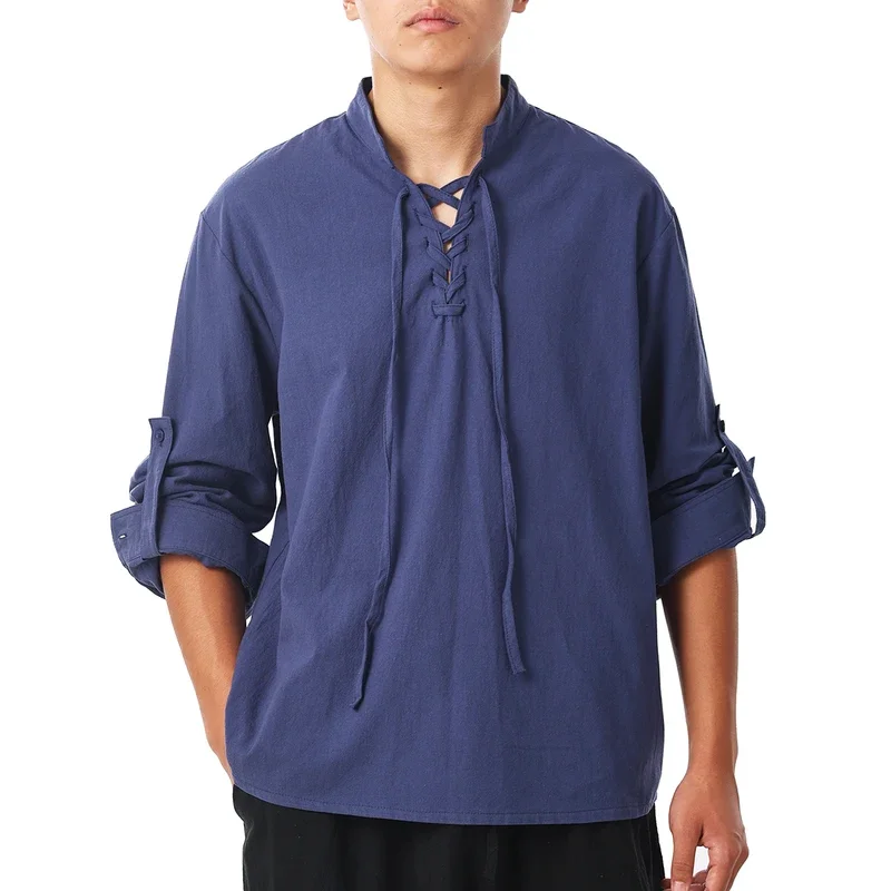 Рубашка с пиратским принтом викингов для взрослых рубашка в ретро стиле со